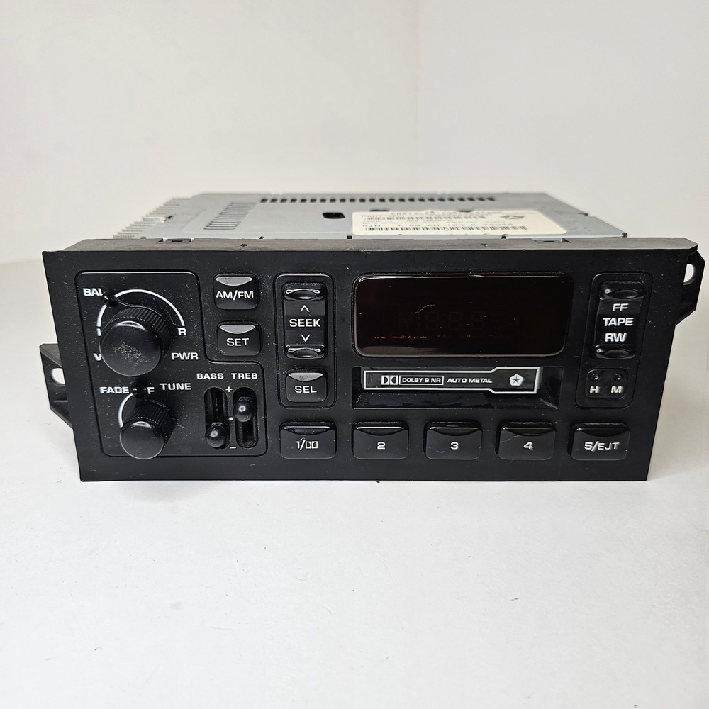 Chrysler OEM AM FM Cassette Radio P04858558AD RAS Amber JA Dolby B NR